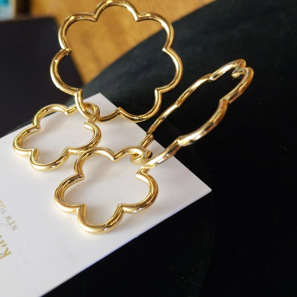 NWT (#10) Kate Spade scrunched Scallops double earrings - Picture 2 of 5